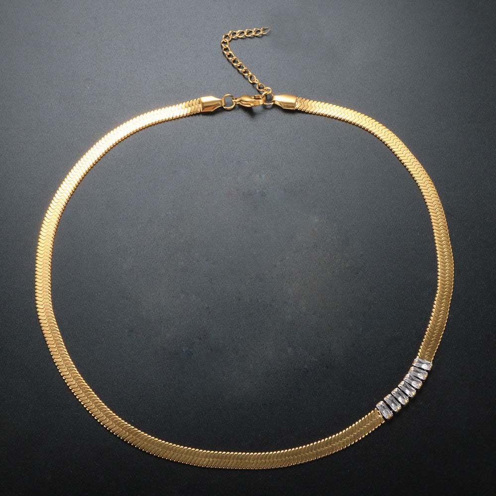 Stainless Steel Snake Bones Chain Simple Gold-plated Fashion Bracelets