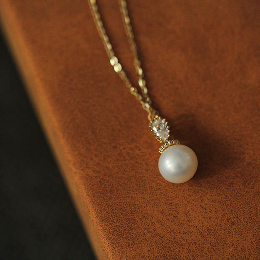 Women's Pearl Shell For Temperament Wild Gift Simple Retro Clavicle Necklace
