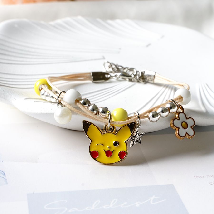 Popular Pearl Female Cartoon Woven Ceramic Jewelry Girlfriends Couple Bracelets