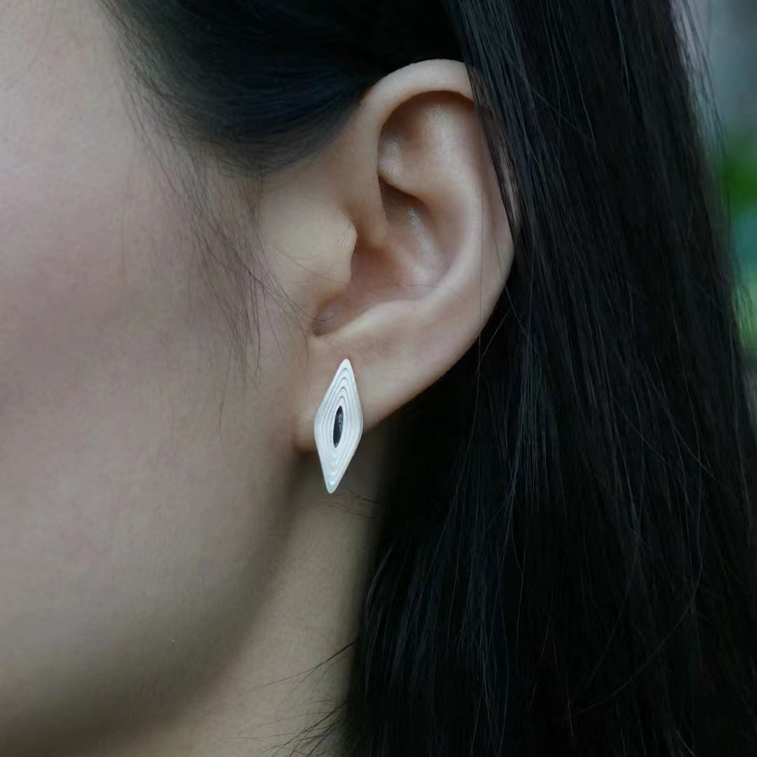 Back Between Chinese Style Cool Temperament Stud Earrings