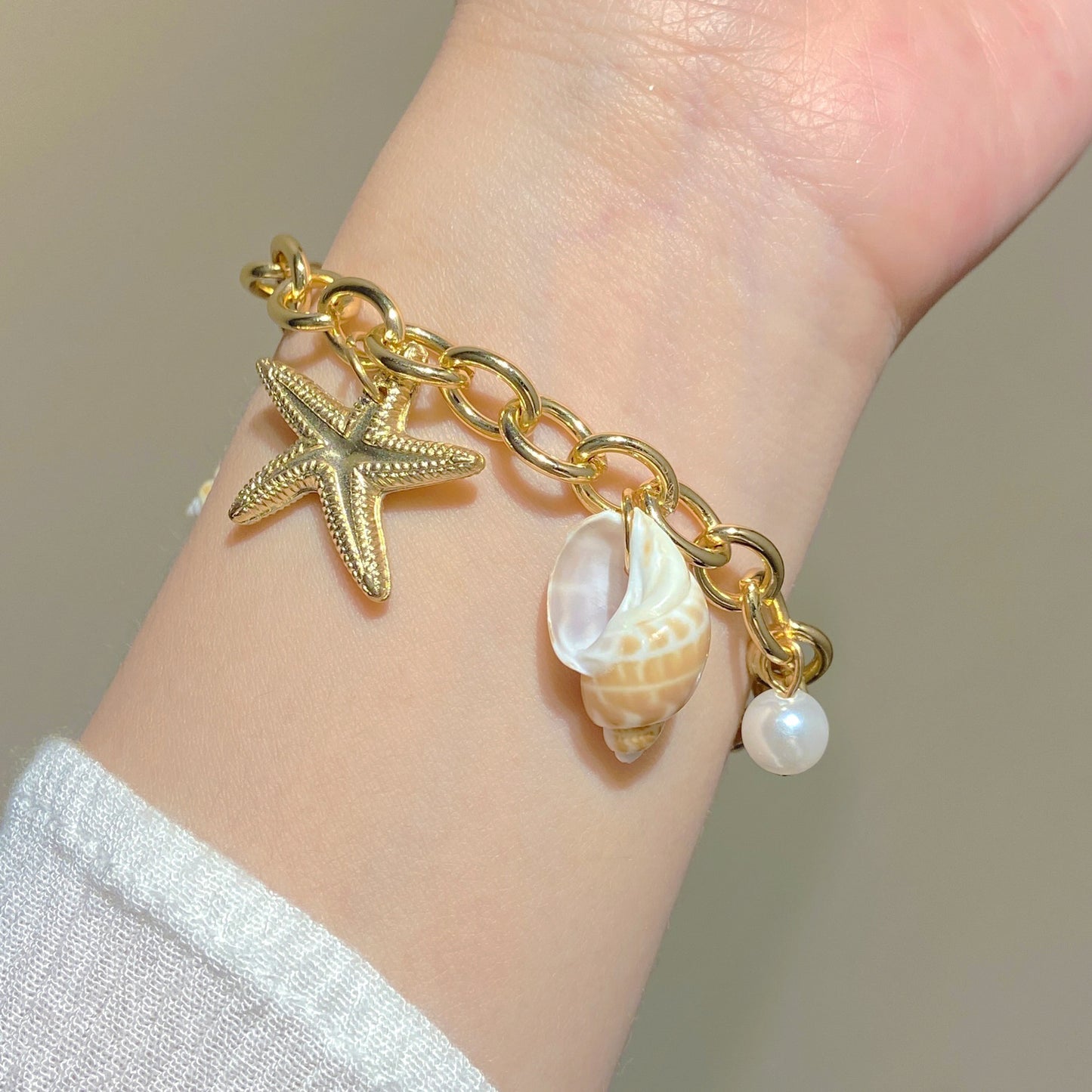 Retro Purple Imitation Pearl High Sense Design Bracelet