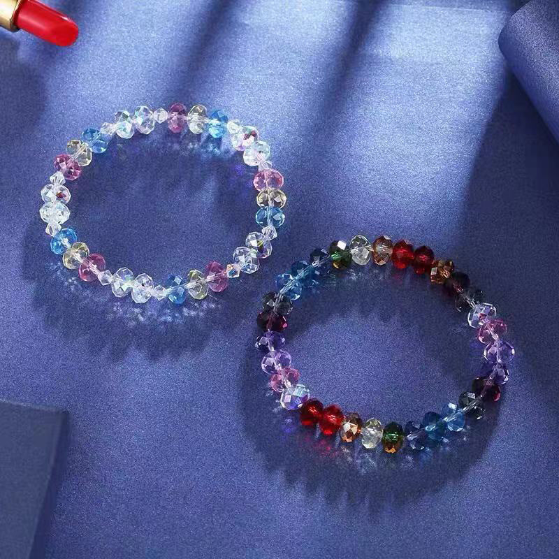 Women's Handmade Glass For Crystal Colored Beaded Bracelet