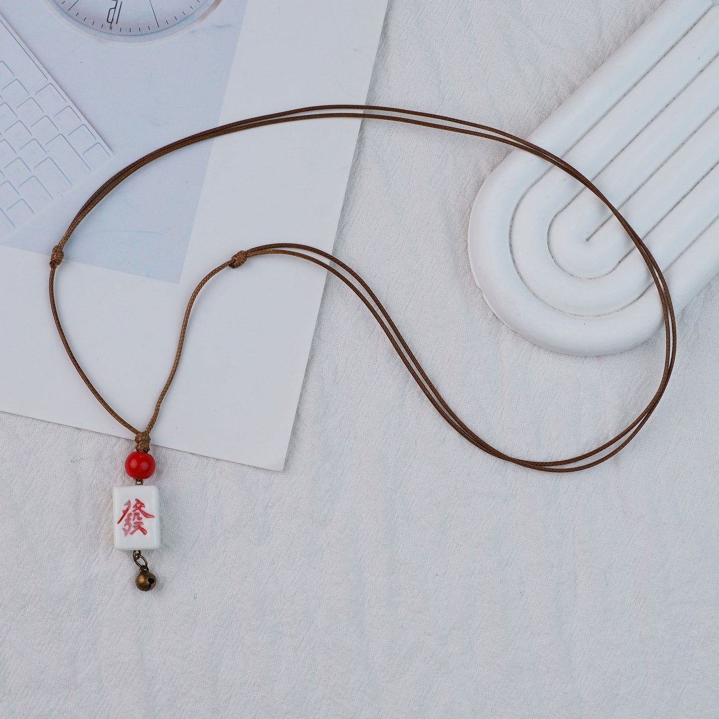 Style Personalized Trendy Ceramic Geometric Colorful Fish Long High-grade Necklace