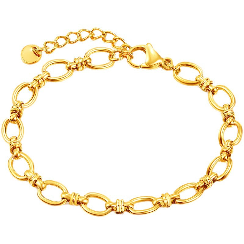 Women's Link Chain Gold-plated Titanium Steel Hip Bracelets