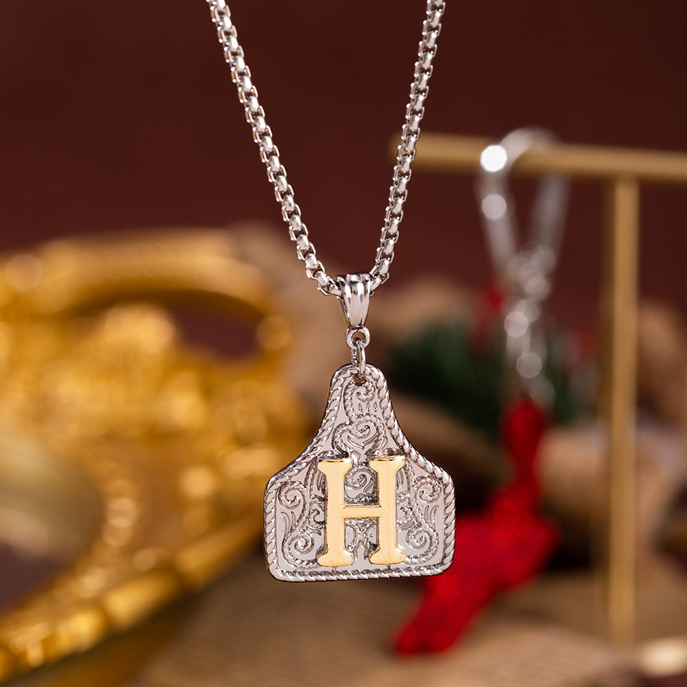 Women's Fashion English Letters Electroplated Copper For Design Personalized Clavicle Necklace