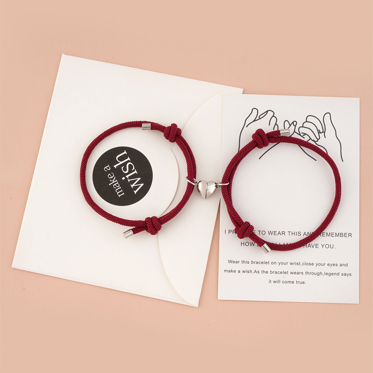 Women's & Men's Simple Alloy Love Magnet Suction Couple Bracelets
