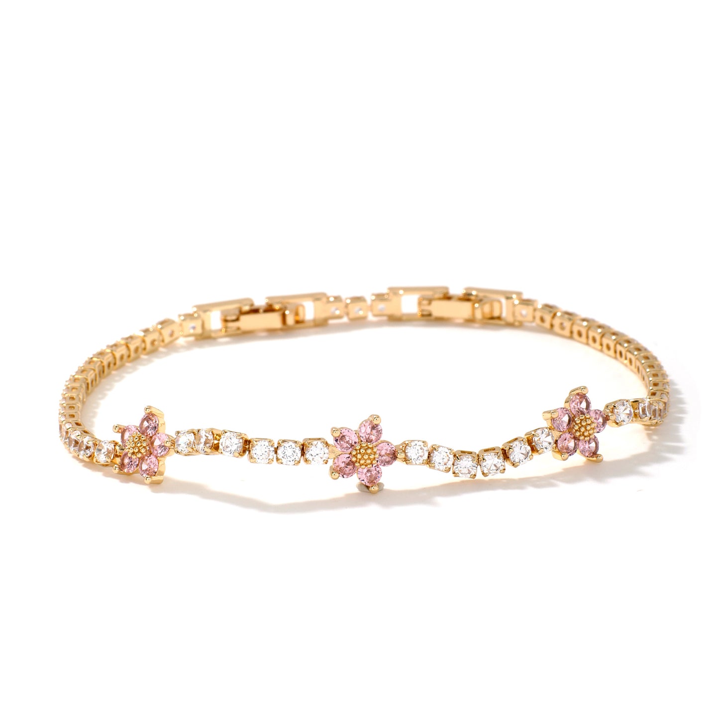 Style Copper Inlaid Zircon Sweet Elegance Niche Bracelets