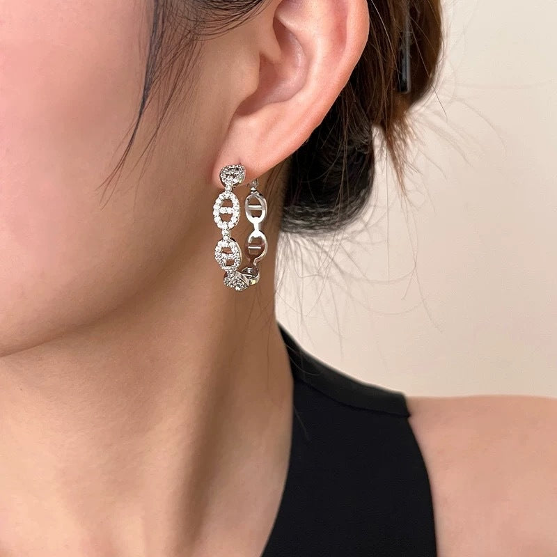 Simple Classic All Match Fashion Zircon Earrings