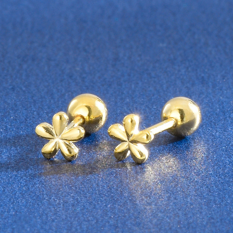 Simple Mini Flowers Ear Small Bone Sleep Free Earrings