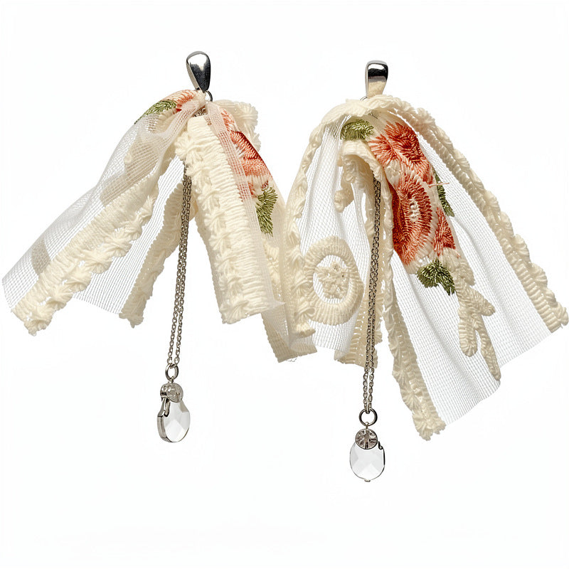 Women's Needle Flower Drop Tassel Sweet Fresh Elegant Earrings
