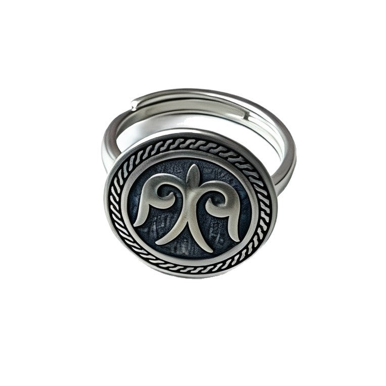 Kazakh Element Open Ethnic Style Simple Niche Index Ring