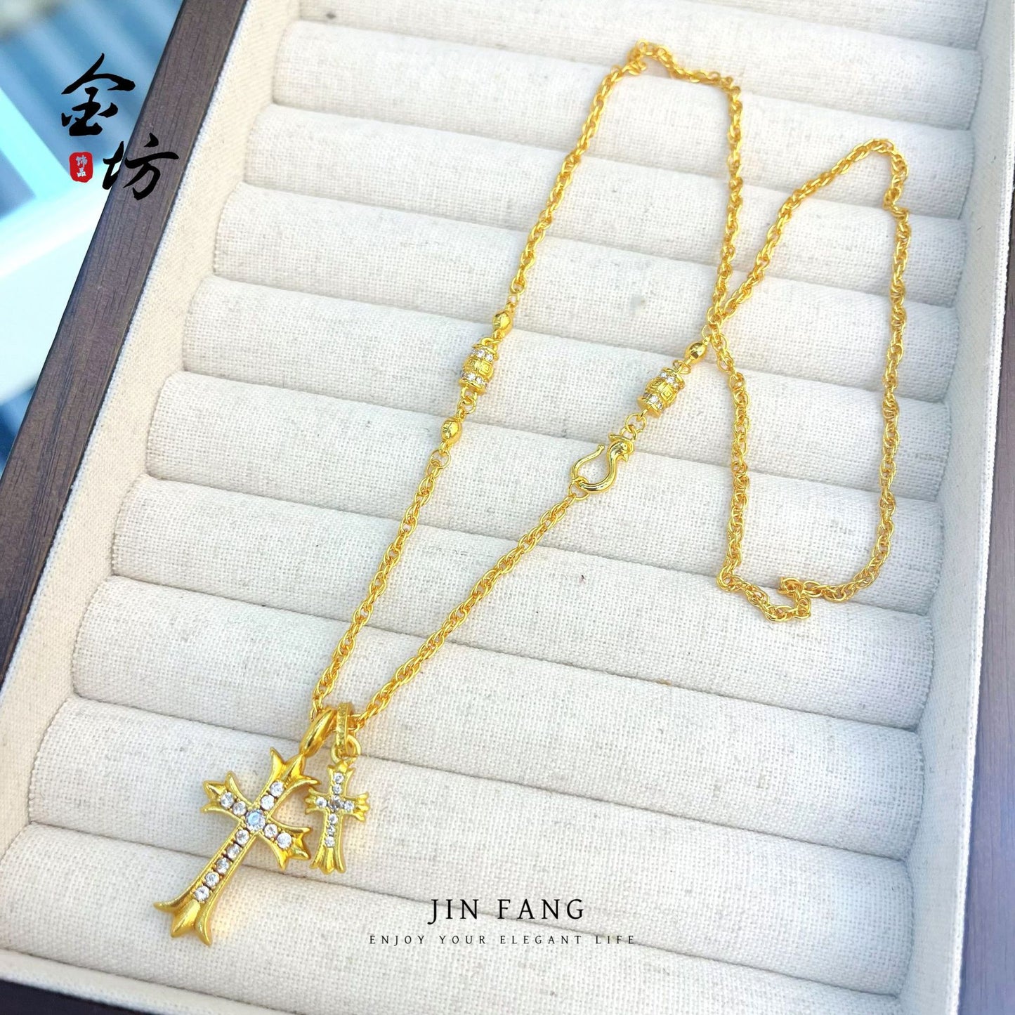 Women's Live Broadcast Vietnam Placer Gold Diamond Pendants