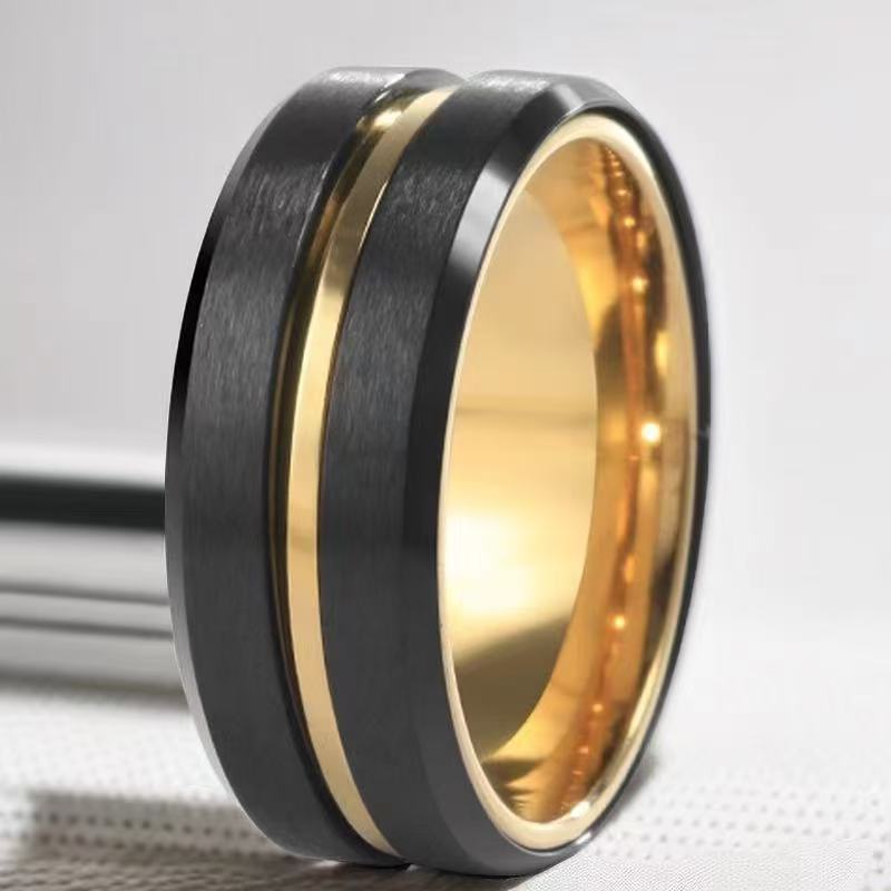 Men's Stainless Steel Fashionable Rotating Decompression Titanium Niche Ring
