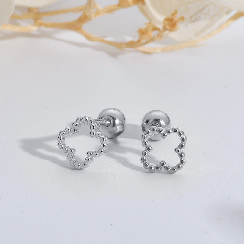 Screw Flower Geometric Bone Nail Female Temperamental Earrings