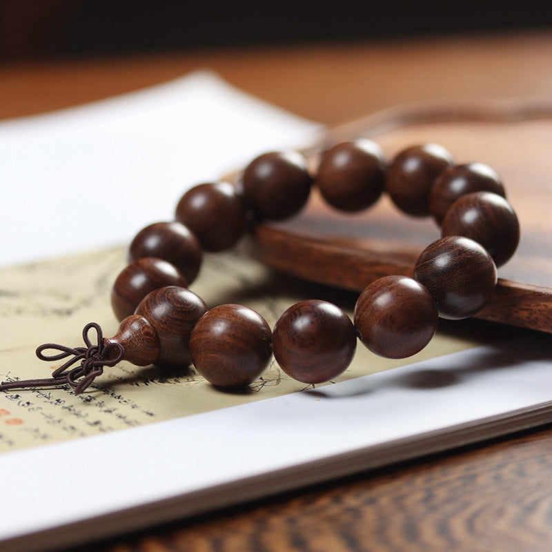 Men's Loose Round Beads Pieces Prayer Silkwood Bracelets