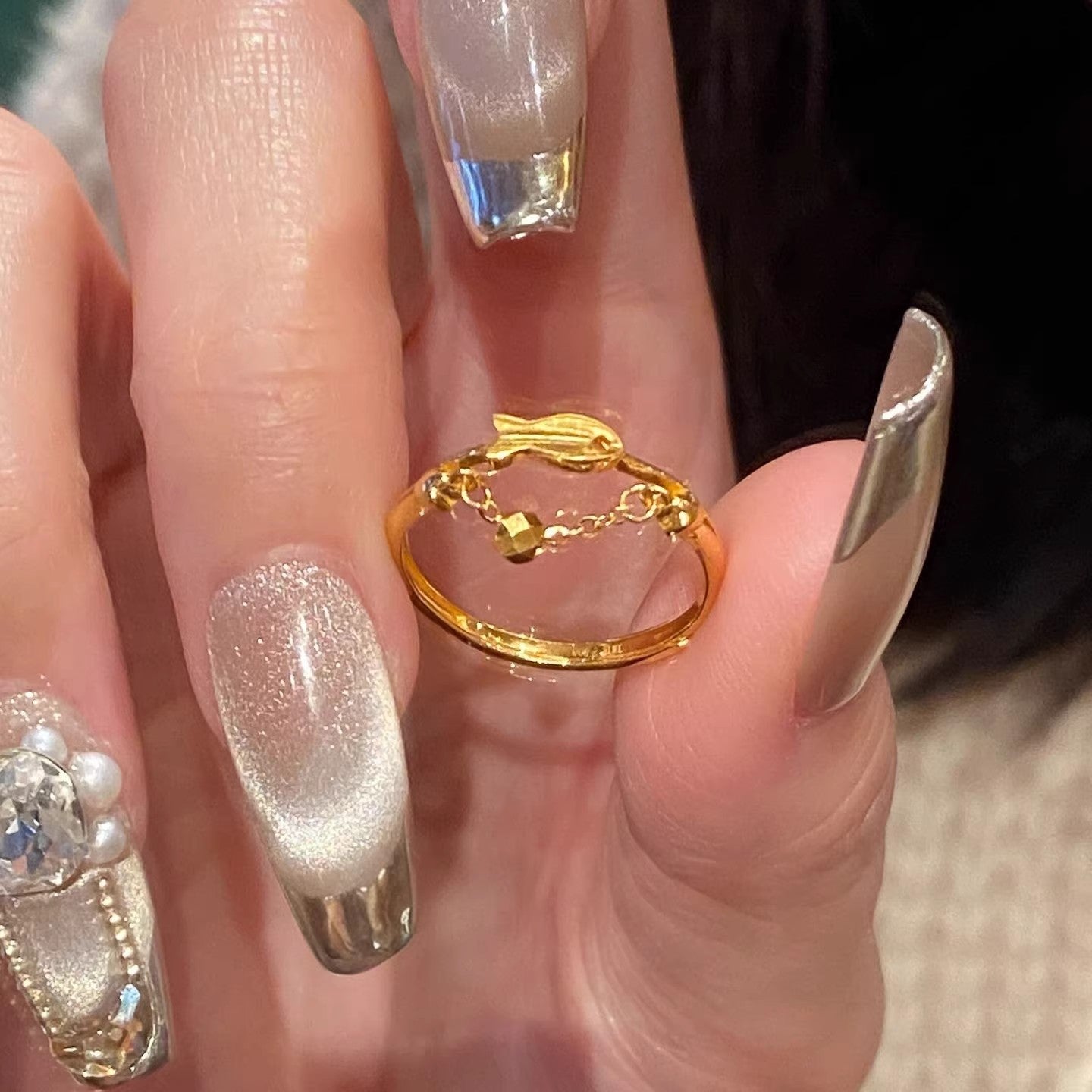 Laminated Gold-plated Female Design Light Luxury Rings