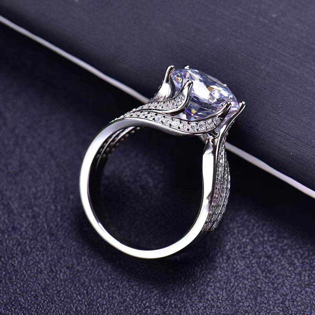 Women's Love Diamond Light Luxury Full Proposal Wedding Ring