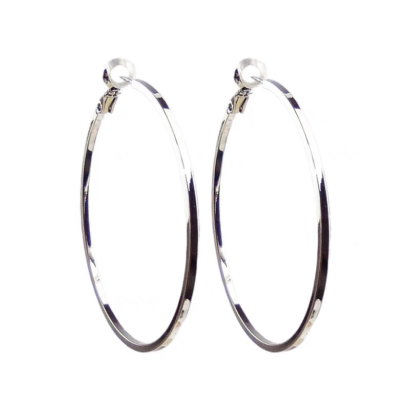 Women's Temperamental Circle Ear Big Round Face Suitable Earrings