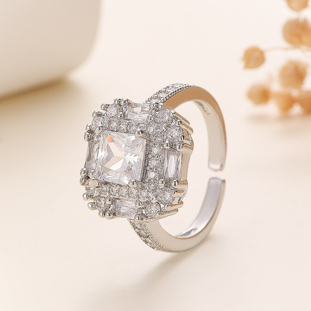 Beating Inlaid Zircon Diamond Affordable Luxury Fashion Heart-shaped Female Ring