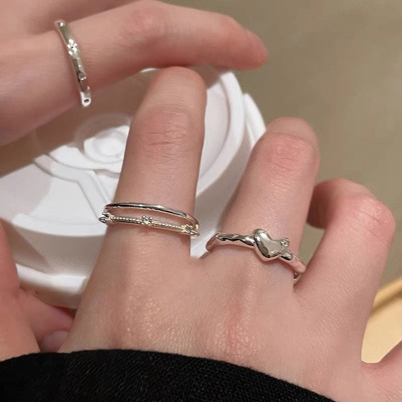 Zircon Female Design Style Light Luxury High-grade Sense Rings