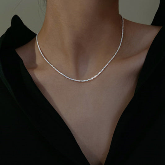 Women's Sterling Sier Starry Sparkling For Trendy High-grade Clavicle Necklace