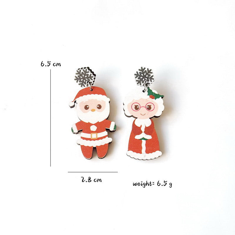 Santa Claus Snowman Elk Goblin Elf Earrings