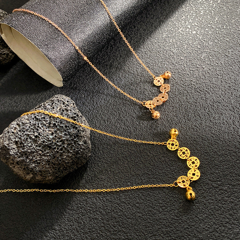 Clover Cross Female Titanium Steel Light Luxury Temperament Clavicle Chain Necklace