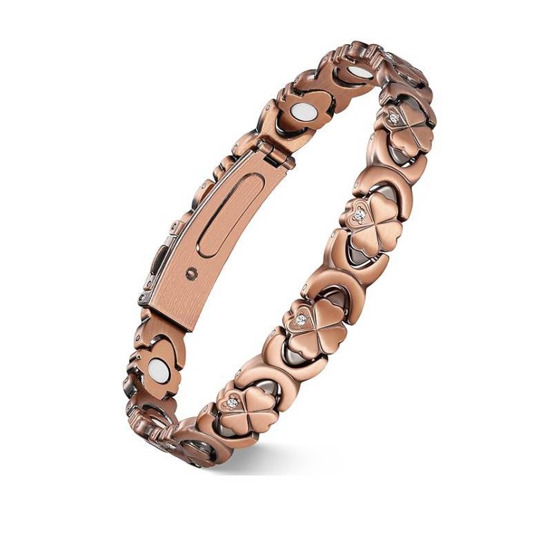 Luxury Fashion Rose Flower Magnet Diamond Single Bracelet