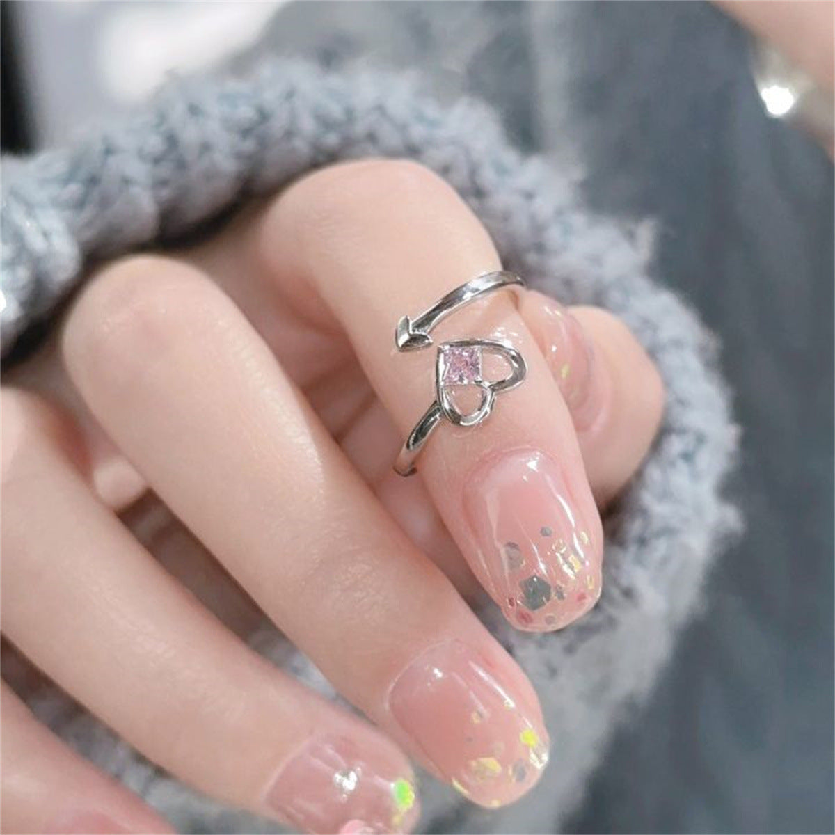 Love Simple Female Design Style Light Luxury High Sense Personalized Rings