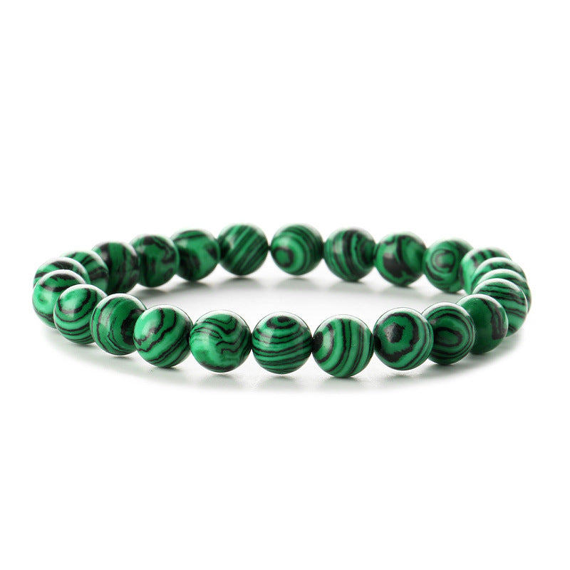 Natural Stone Turquoise Agate Bead Volcanic Frosted Bracelets