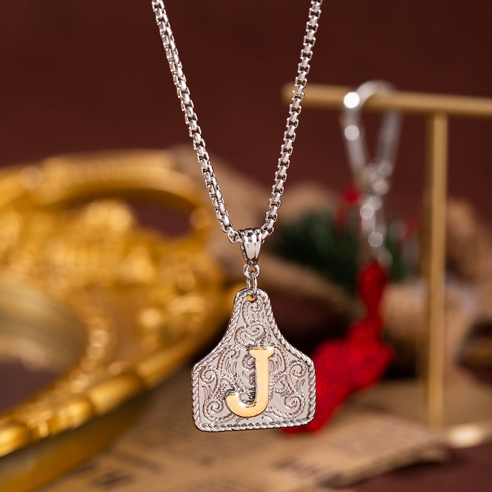 Women's Fashion English Letters Electroplated Copper For Design Personalized Clavicle Necklace