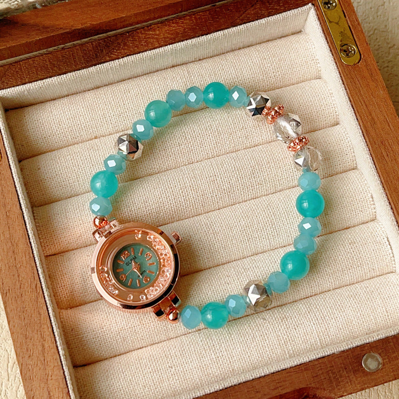Crystal Watch Female Princess Style Love Special Interest Light Bracelet