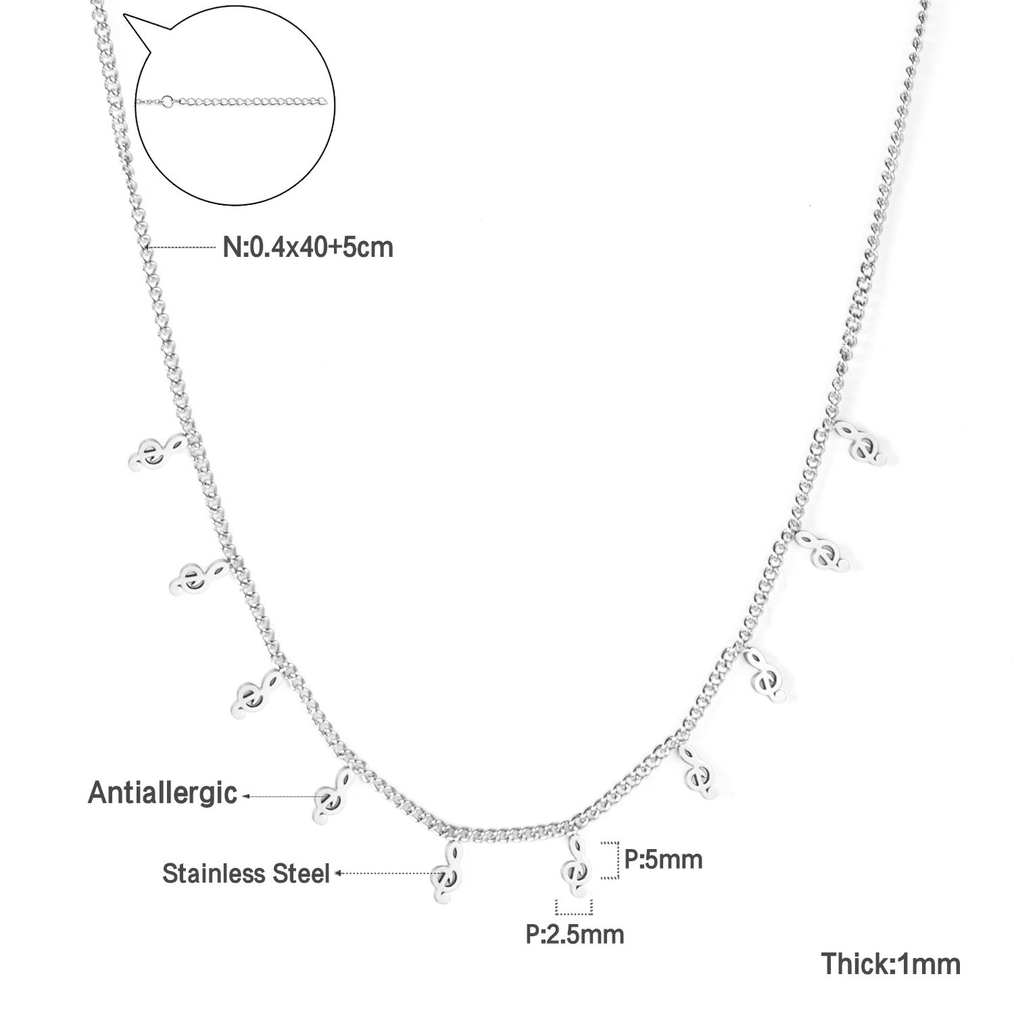 Niche High-grade Simple Temperamental Geometric Electroplated Stainless Necklaces