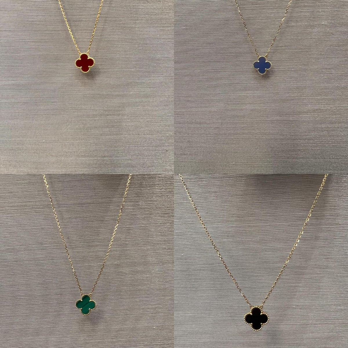 High Version V Gold Clover Thick Plated Clavicle Chain Necklaces