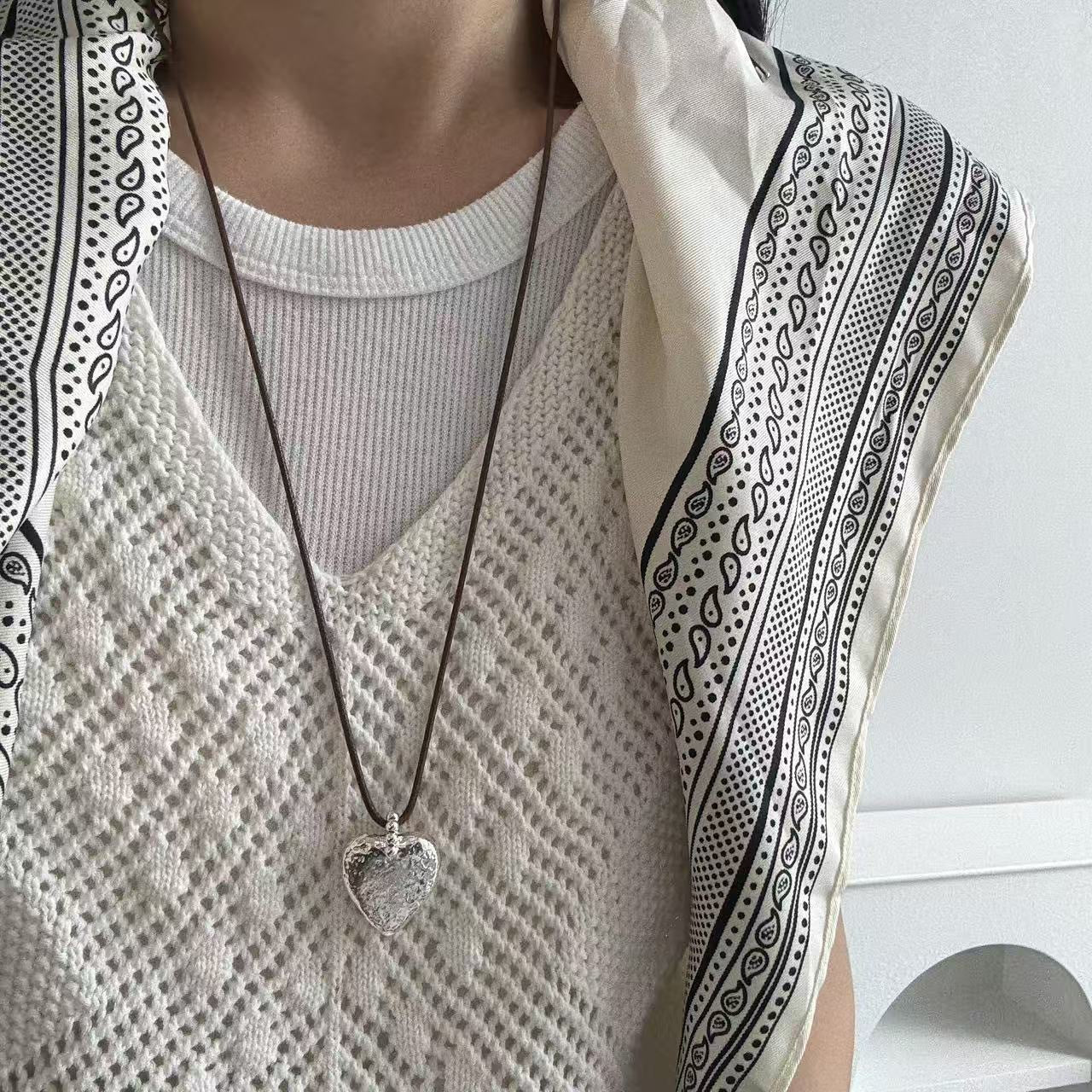 Women's Titanium Steel String Beads Chain Sweet Cool Necklace