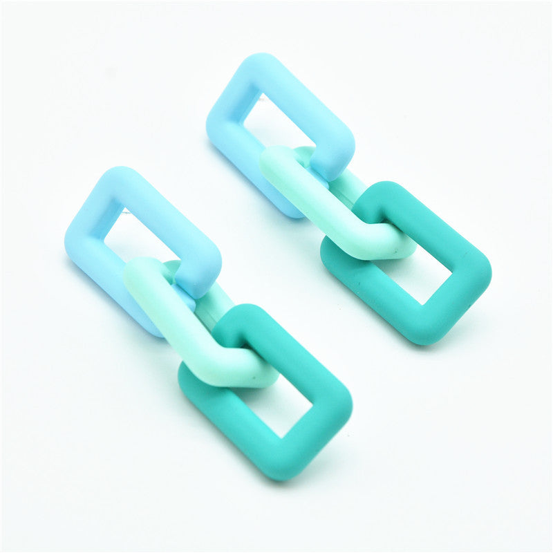 Women's Needle Color Chain For Simple Long Earrings