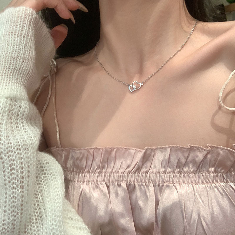 Women's Heart-shaped Zircon Light Luxury Cold Style Necklace