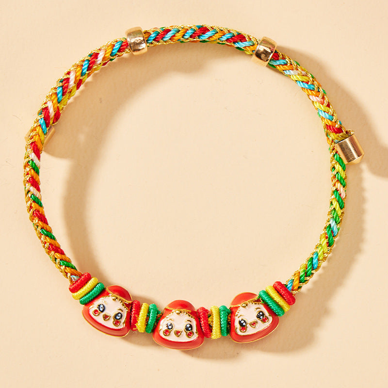 Children's Rope Woven Ethnic Style Dragon Boat Festival Carrying Strap Kindergarten Bracelet