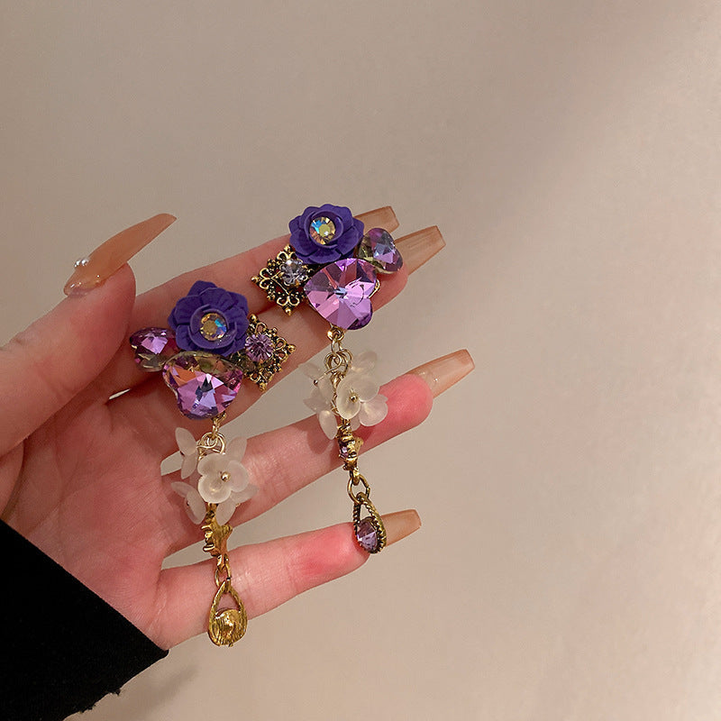 Zircon Butterfly Water Drop Ear Female Rings