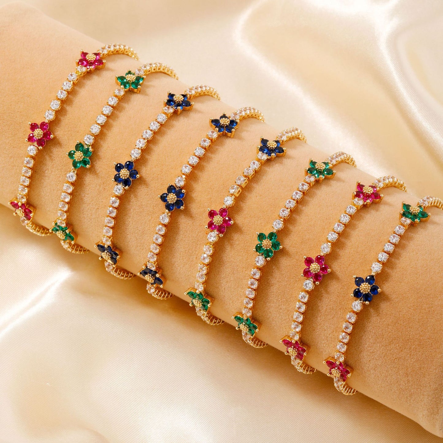 Style Copper Inlaid Zircon Sweet Elegance Niche Bracelets