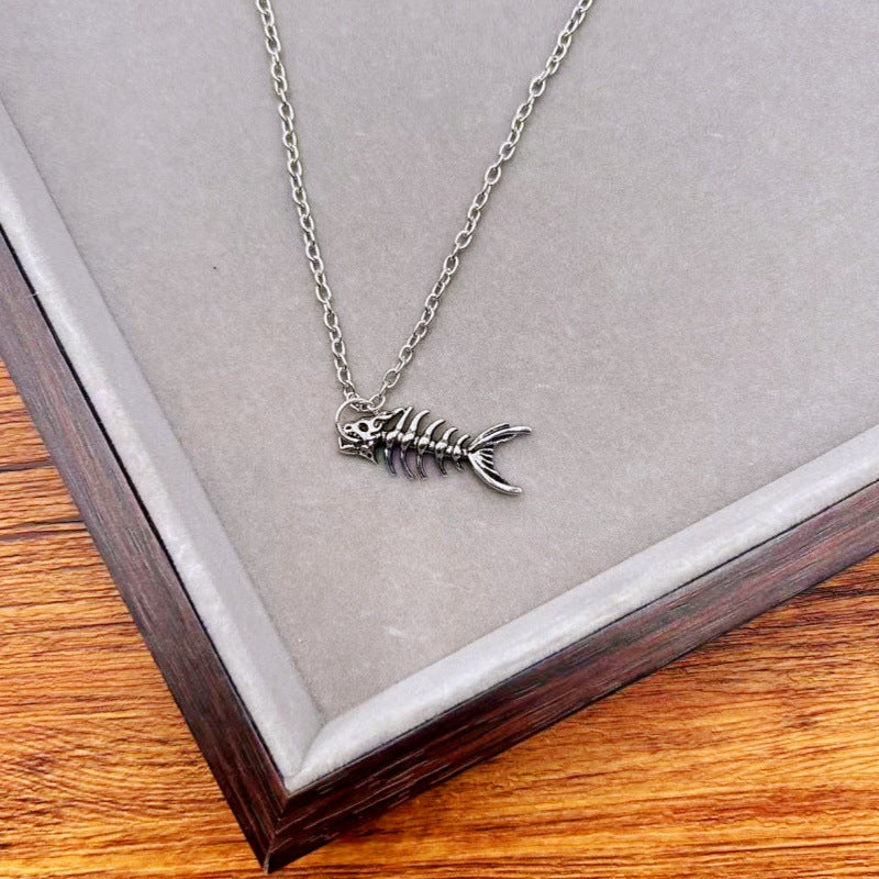 Punk Star Bone Saturn Halo Hipster With Personality Necklace
