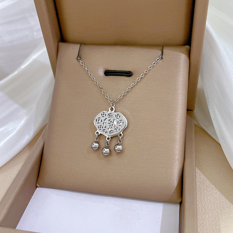 Whole Body Titanium Steel Fortune Lock Necklaces