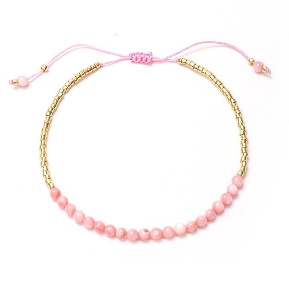 Women's Beads Minimalist Twin Drawstring Crystal Accessories Bracelets