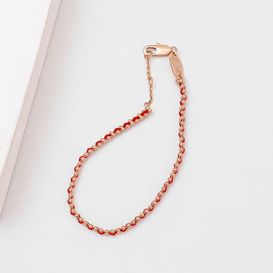 Design Red Rope Light Luxury Rose Gold Bracelets