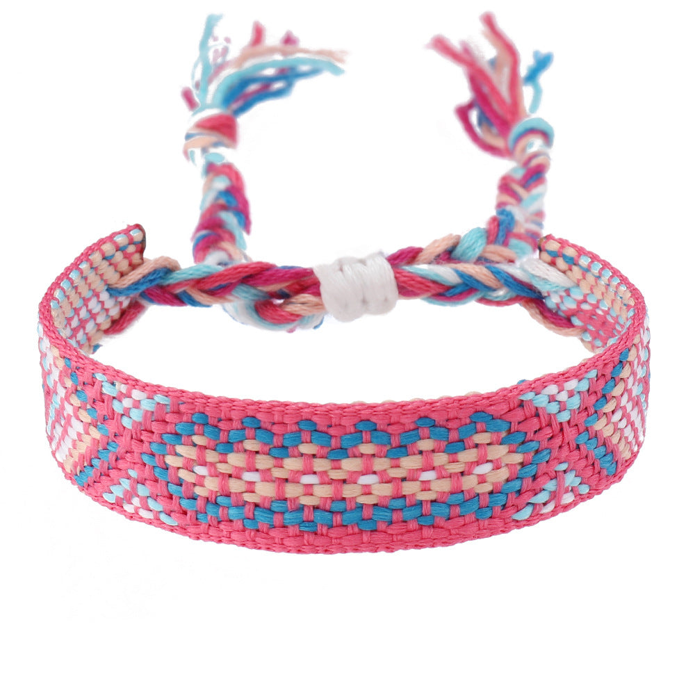 Fashion Colorful Nepal Woven Bohemian Ethnic Style Carrying Bracelets