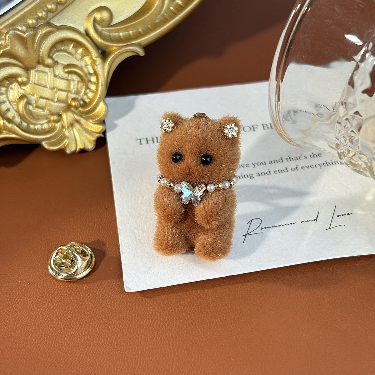 Animal Flocking Brooch Sweet Rabbit Cat Bear Horse Brooches