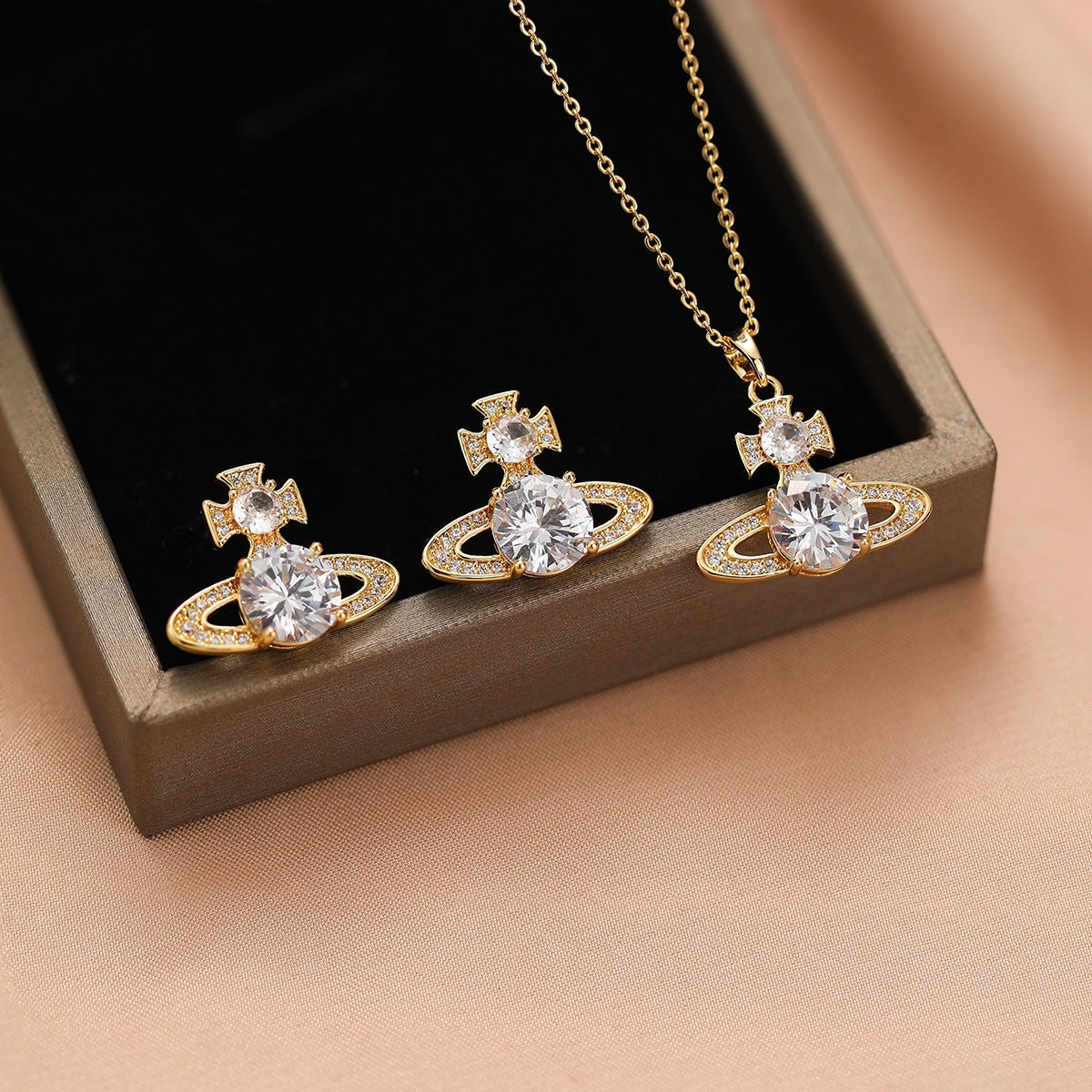 Glamorous Comfortable Two-piece Affordable Luxury Fashion Jewelry Set