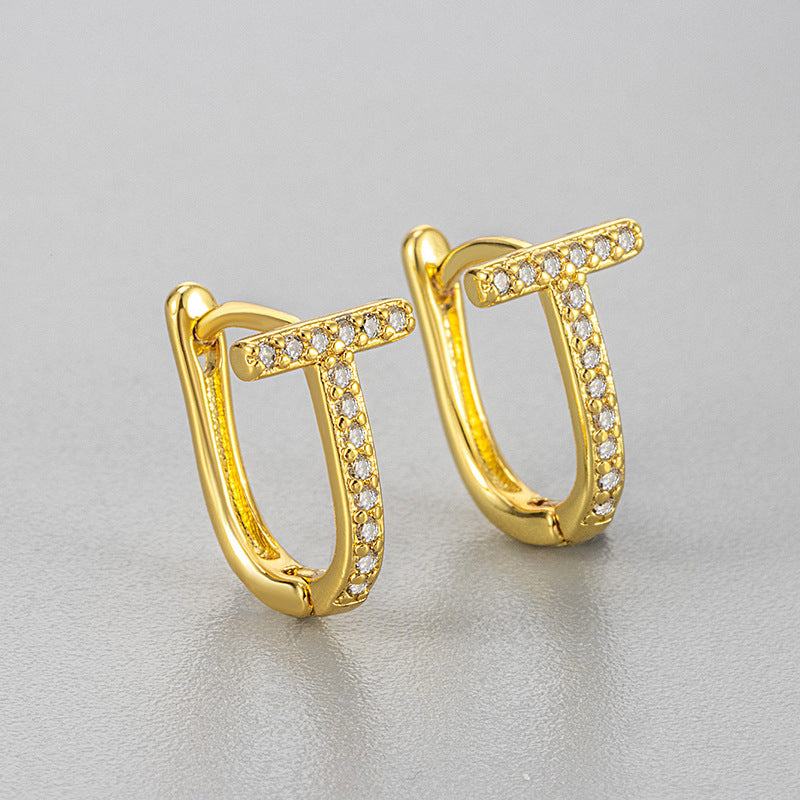 Women's Diamond Shape Clip Trendy Simple Compact Personalized Cold Style Unique Ear Buckle