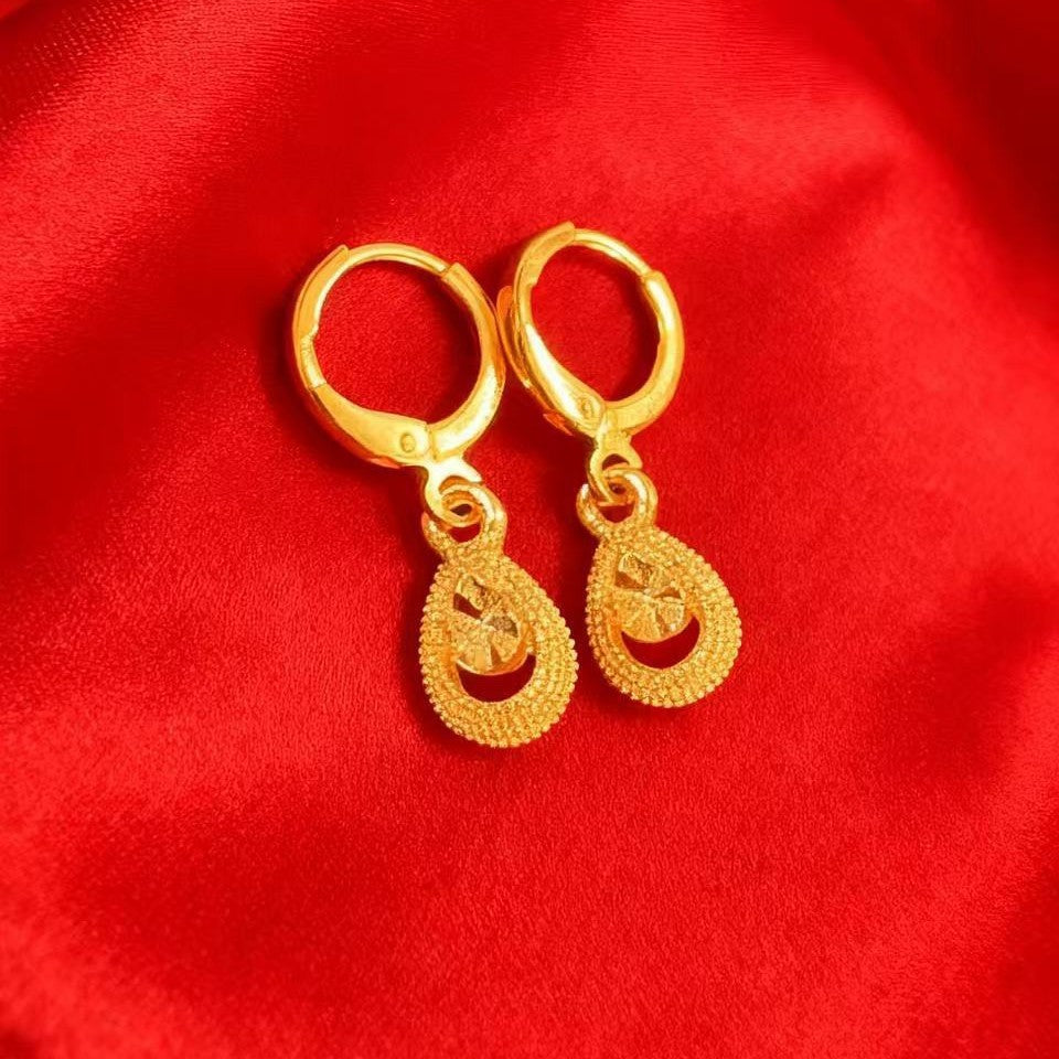 Women's Alluvial Gold Fashion Water Drop Ear Rings