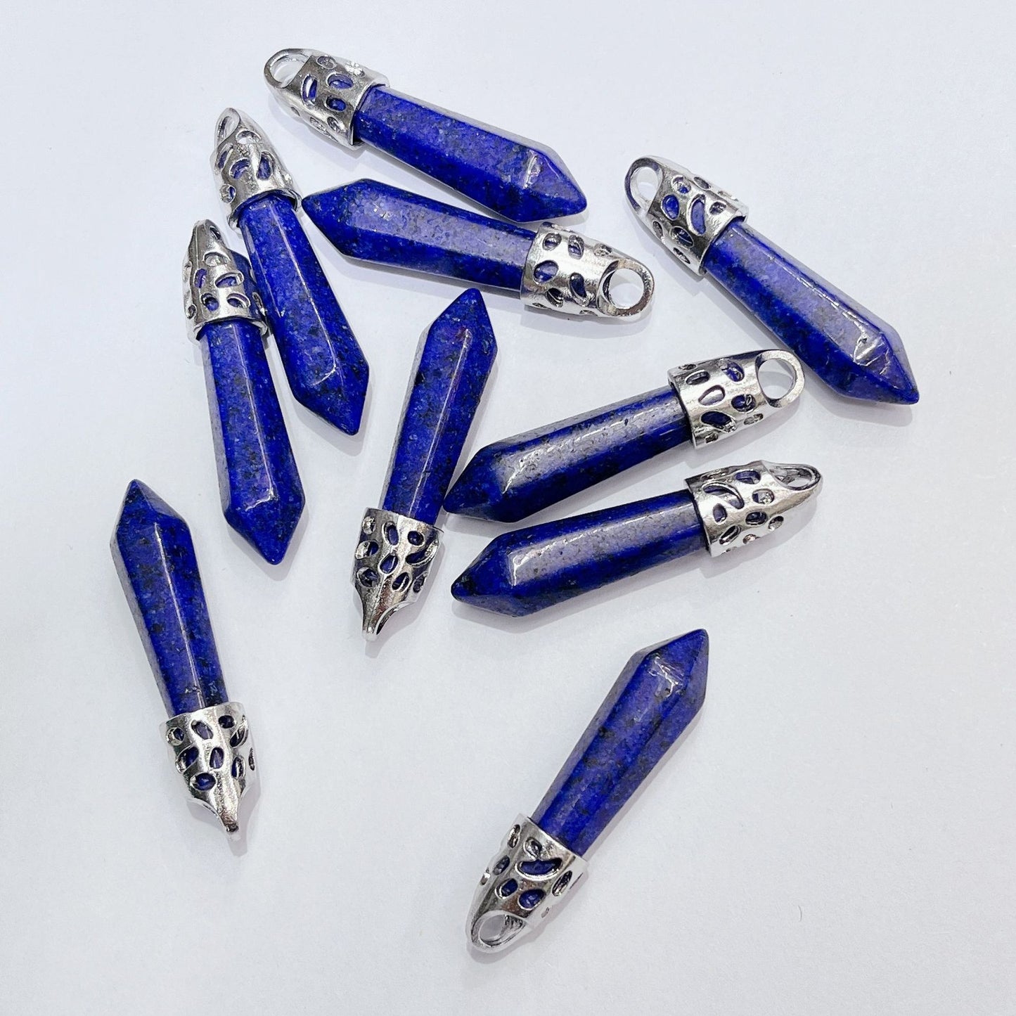 Crystal Agate Hexagon Prism Bullet Accessories Pendants